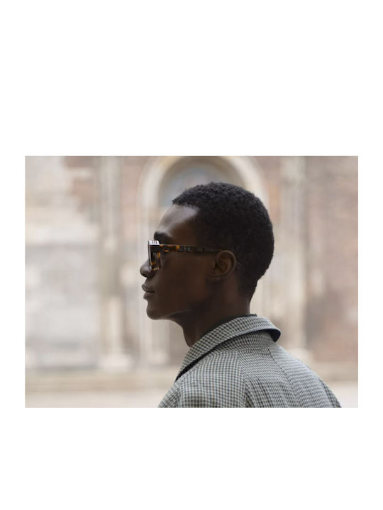 L.G.R. Raffaello Explorer Unisex Sonnenbrille mit Kunststoff Gestell Havana Maculato 39 / Green g15