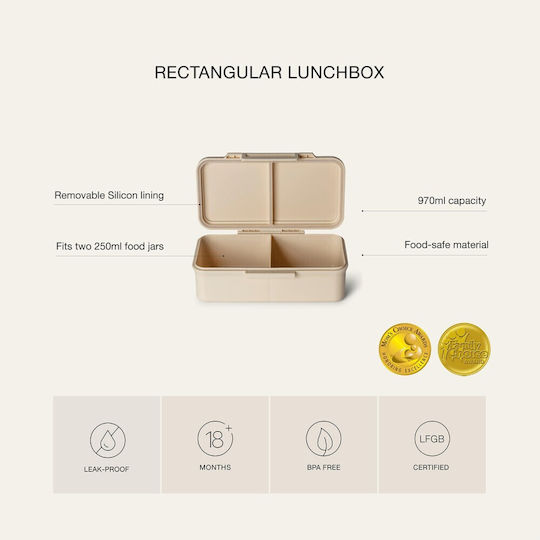 Citron Recipient pentru copii din plastic Bej
