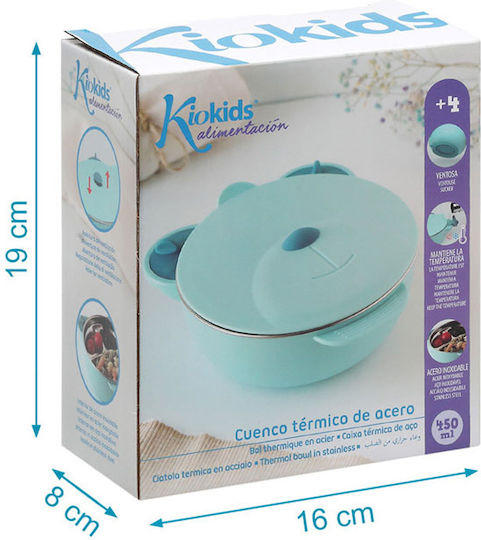 Kiokids Bear Edelstahl Kinderlebensmittelbehälter Blau