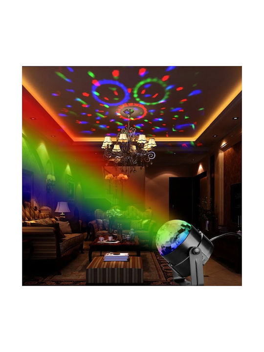 Lustră Decorativă cu Iluminare RGB Lumină de petrecere LED Negru