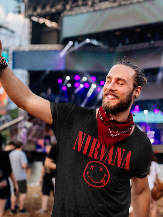 Softworld T-shirt Nirvana Logo σε Κόκκινο χρώμα