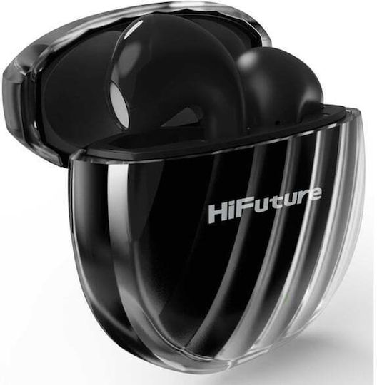 HiFuture FlyBuds 3 Bluetooth Handsfree Ακουστικά με Αντοχή στον Ιδρώτα και Θήκη Φόρτισης Μαύρα