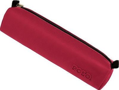 Polo Pencil Case Barrel with 1 Compartment Burgundy