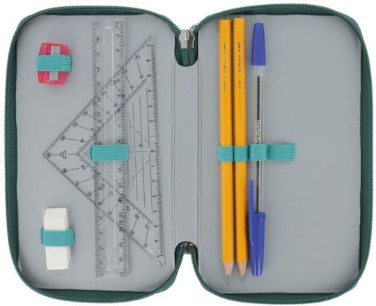 Herlitz Deep Sea Pencil Case Full with 2 Compartments Blue