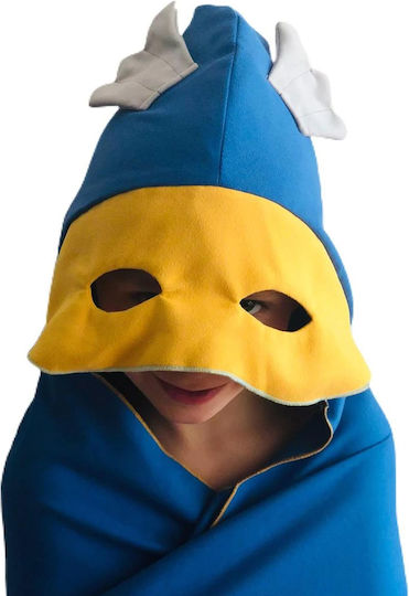 Little Champions Kids Beach Poncho Sharks Blue 115 x 80cm with Carrying Bag Superhero Mini 1-3 years old