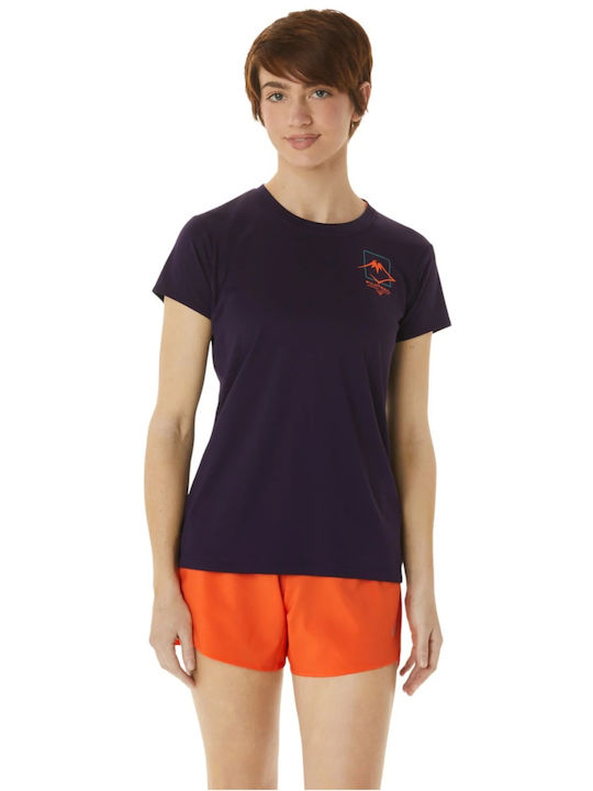 ASICS Fujitrail Logo SS Women's Athletic Blouse Short Sleeve Black