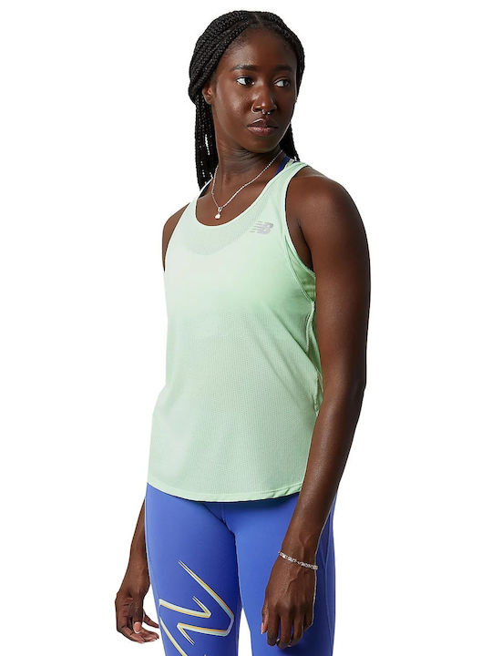 New Balance Impact Γυναικεία Αθλητική Μπλούζα Αμάνικη Πράσινη