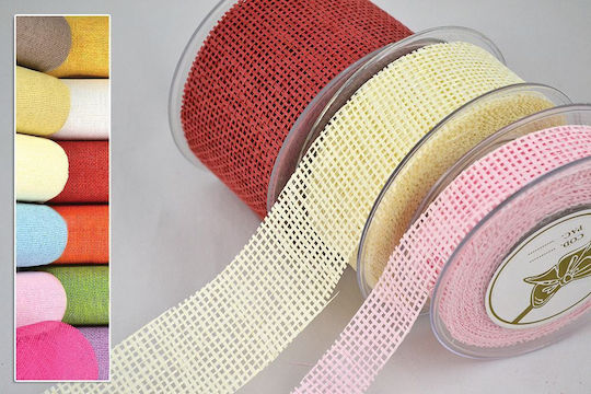 Kappa Decor Burlap Ribbon Silver 25mm 9.2m 1pcs