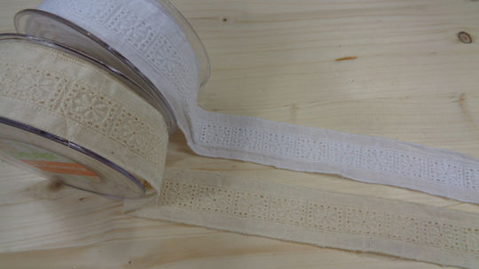 Kappa Decor Lace Ribbon Floral Beige 6.5m 1pcs