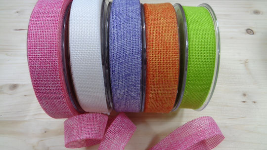 Kappa Decor Burlap Ribbon White 15mm 18.5m 1pcs