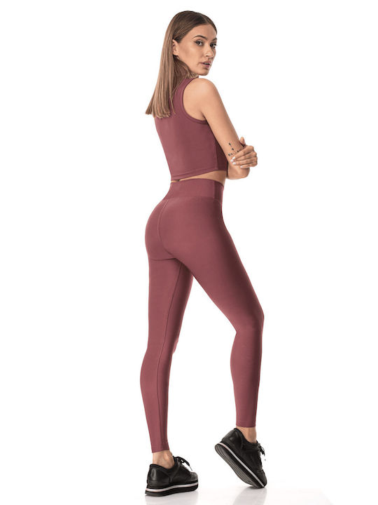 Superstacy Women's Long Training Legging High Waisted Pink