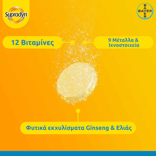 Supradyn Vital 50+ Πολυβιταμίνη για Ενέργεια Energy 30 αναβράζοντα δισκία