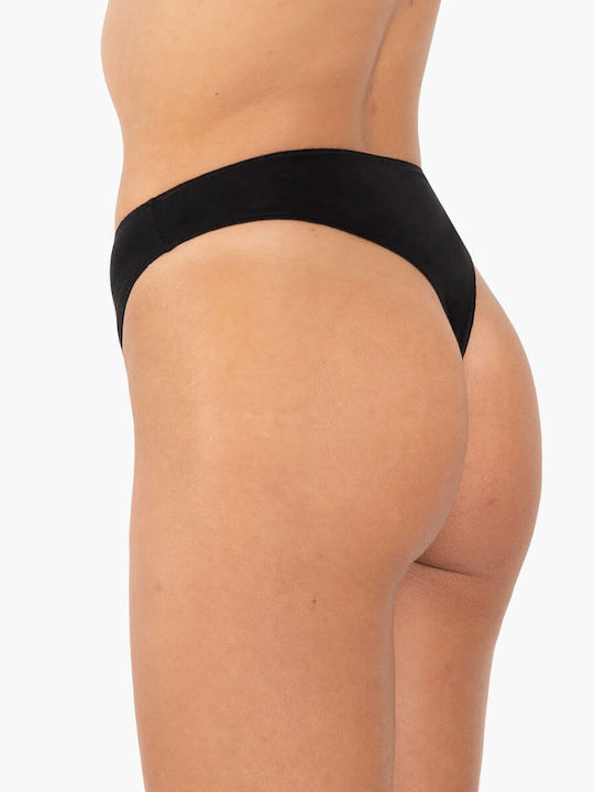 A.A UNDERWEAR Cotton Women's String Black