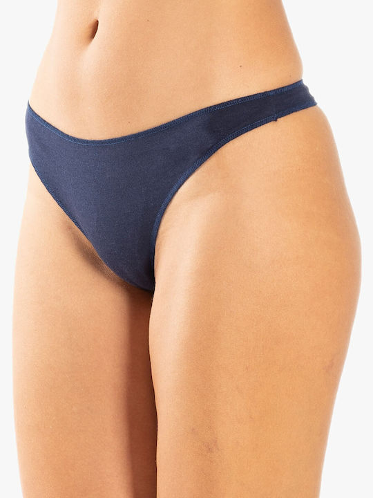 Γυναικεία String 3Pack χωρίς Ραφές Navy Μπλε