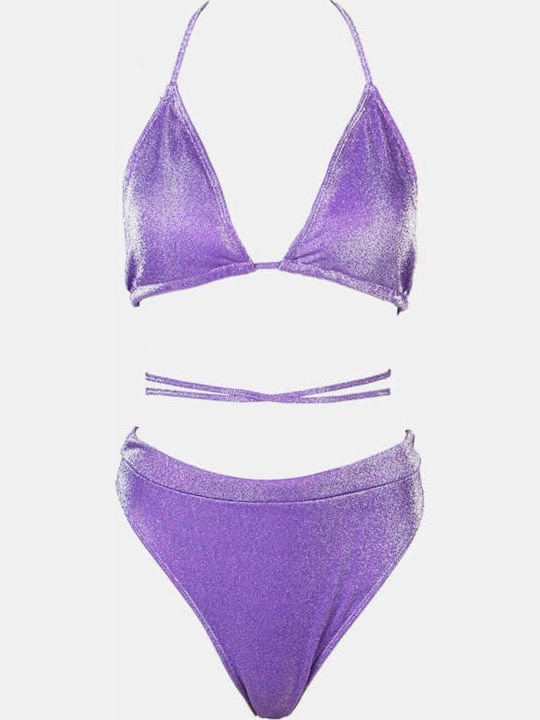 Gigi Set Bikini Τριγωνάκι Μωβ