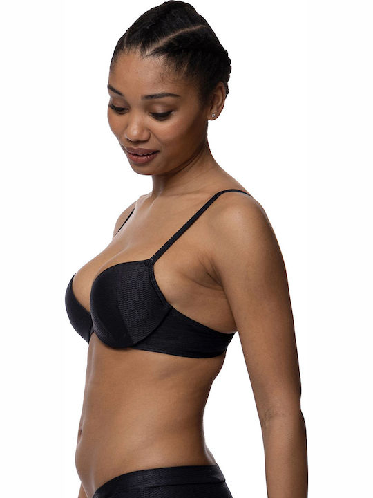 Underwire Bikini Bra Curacao with Adjustable Straps Black