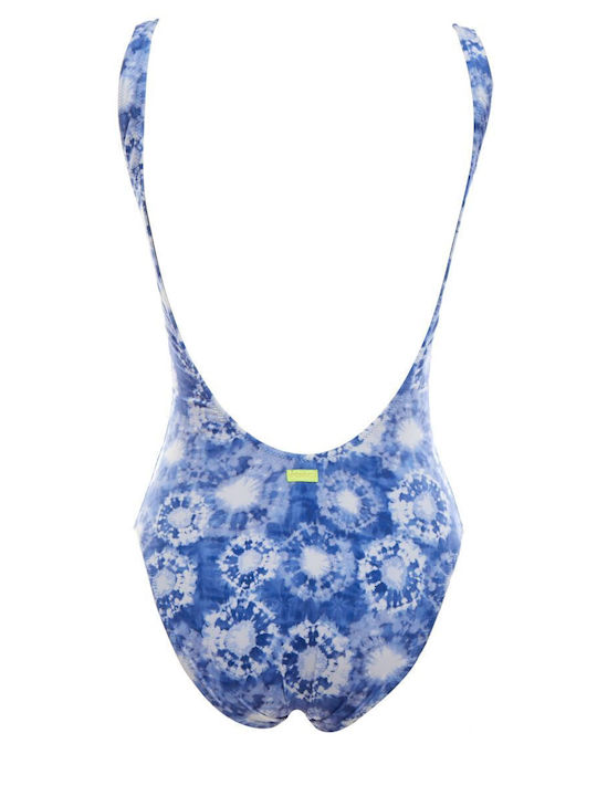 Belair Indigo One Piece Swimsuit with Removable Padding Light Blue