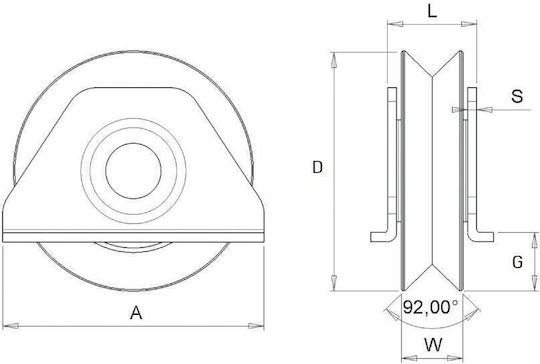 Martin Ράουλο με Βάση και Ρουλεμάν Μεταλλικό 70mm MR.93362