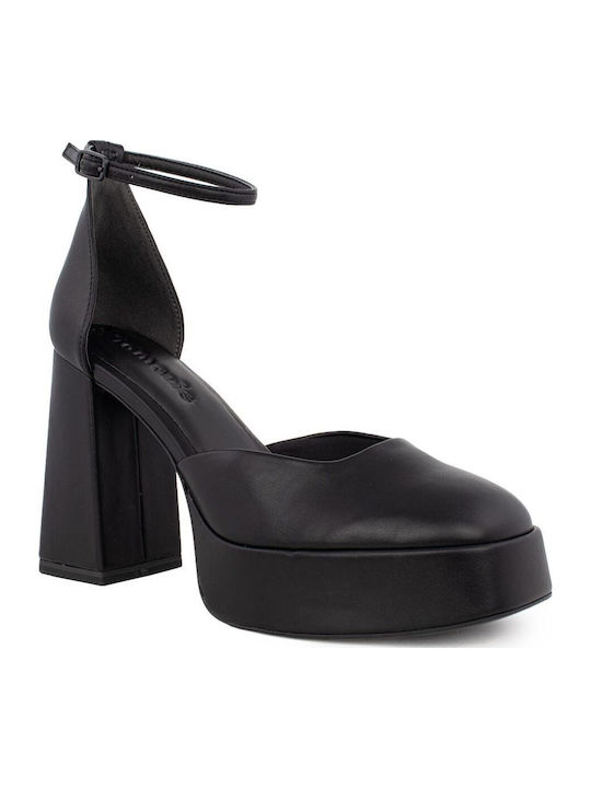 Pumps mit Riemen & Chunky Hochhackige Schwarz