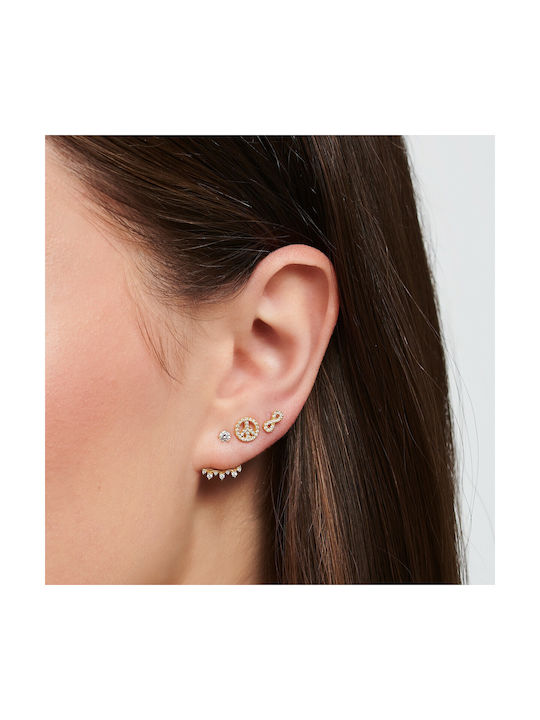 Thomas Sabo Single Earring made of Silver Gold Plated with Stones