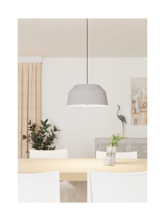 Eglo Contrisa Pendant Light Single-Light Bell for Socket E27 Gray