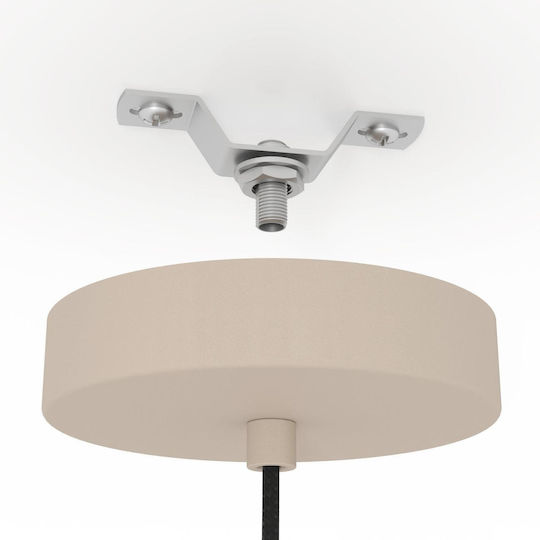 Eglo Romazzina Pendant Light Beige Grid with Socket E27 32.5x110cm