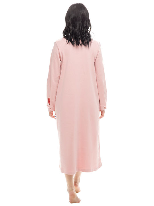 Koyote Winter Satin Women's Nightdress Pink