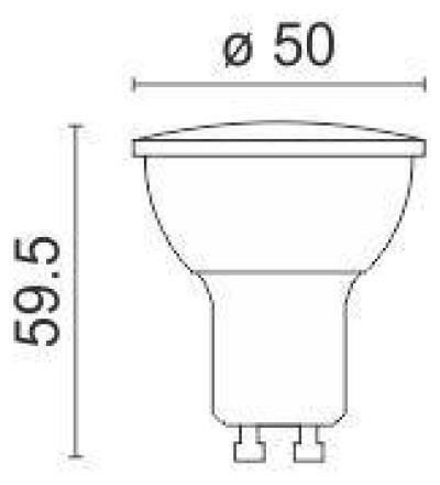 Spot Light Smart Lampe LED 4.5W für Fassung GU10 und Form MR16 RGB 360lm Dimmbar