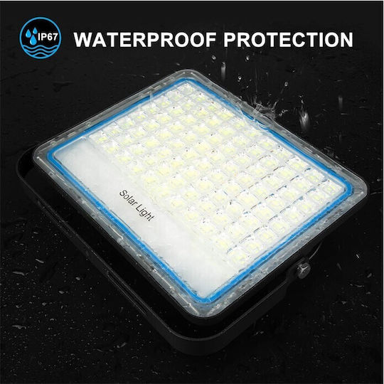 Factory Στεγανός Ηλιακός Προβολέας LED 70W Ψυχρό Λευκό 6500K με Τηλεχειριστήριο IP65