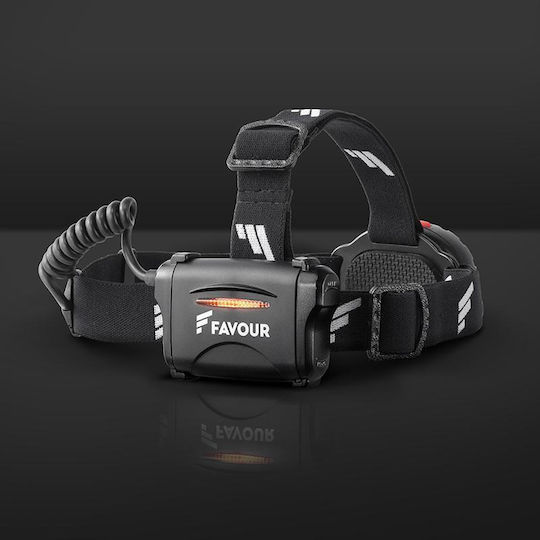 Favour Headlamp LED IPX4 with Maximum Brightness 300lm Headlamp Foco Black