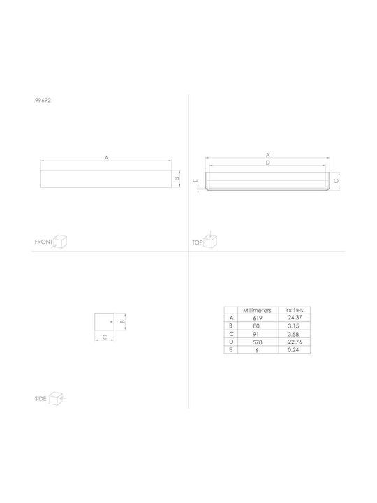 Eglo Sania 5 Lumină De baie LED Argintiu 62x8cm Eglo Sania 5 Lumină De baie LED Argintiu 62x8cm