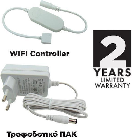 Αδιάβροχη Smart Ταινία LED Wi-Fi 12V RGB Φως 5m Τύπου SMD5050