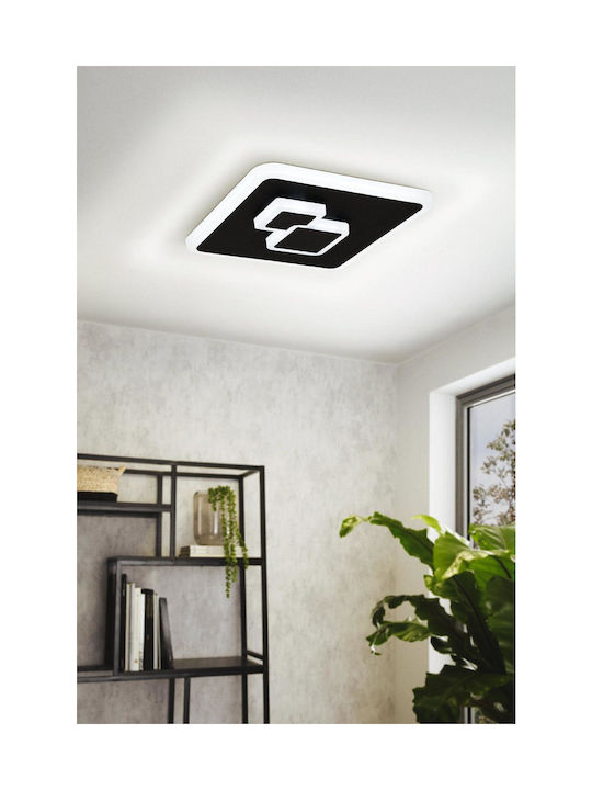 Eglo Cadegal Μοντέρνα Μεταλλική Πλαφονιέρα Οροφής με Ενσωματωμένο LED σε Μαύρο χρώμα 20cm