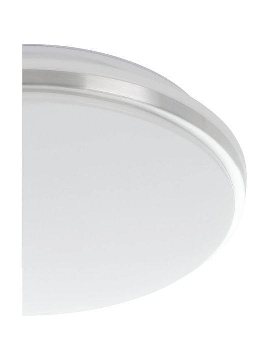 Eglo Pinetto Ceiling Mount Light Bathroom 34cm Black with Integrated LED