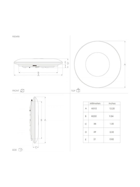 Eglo Nieves Ceiling Mount Light 31cm Beige with Integrated LED
