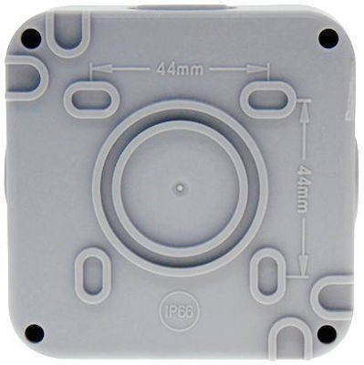 HEI MP12 External Electrical Lighting Wall Switch no Frame Basic Aller Retour Illuminated Waterproof Gray 03.005.0106