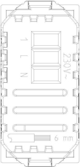 Vimar Recessed Wall Switch Motion Sensor Lighting without Frame Black