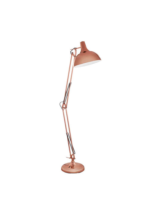 Eglo Borgillio Vintage Floor Lamp H190xW34cm. with Socket for Bulb E27 Copper