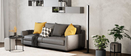 Eglo Simolaris Z LED Floor Lamp H161.5xW24cm. with RGBW Light Black