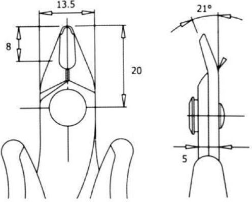 Angled Cutters Straight 5pcs
