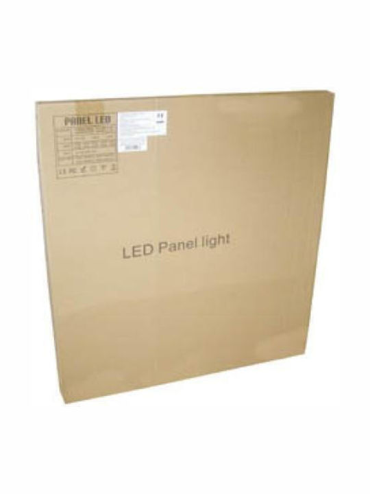 Topelcom Square Recessed LED Panel 40W with Warm White Light 60x60cm