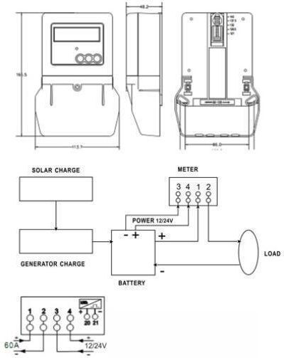 DJSO-L08 YTL Pulse Counter Electric Panel Wall-mounted Digital Single-phase 60A 12V