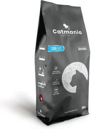 Catmania Carbon Effect Бентонитен котешки пясък Финозърнест 5лт
