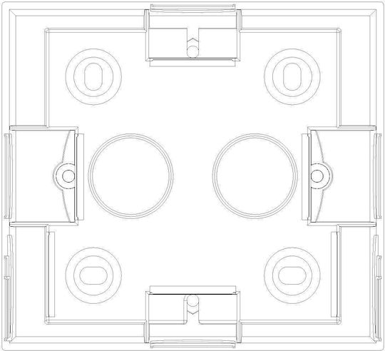 Vimar Surface Mounted Electrical Box IP20 in Gray Color