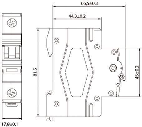 Maxge MAXGE EPI-R Μονοπολικός Διακόπτης Ράγας 400V 40A