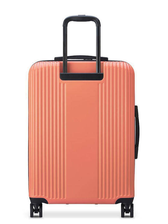 Delsey Ophelie Valiză De Călătorie Medie Tough Coral Pink Cu 4 Roți Înălțime 66 Cm