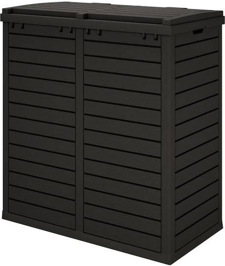 vidaXL Пластмасов Черен Кош За Рециклиране 78x41x86см