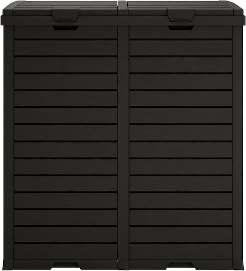 vidaXL Пластмасов Черен Кош За Рециклиране 78x41x86см