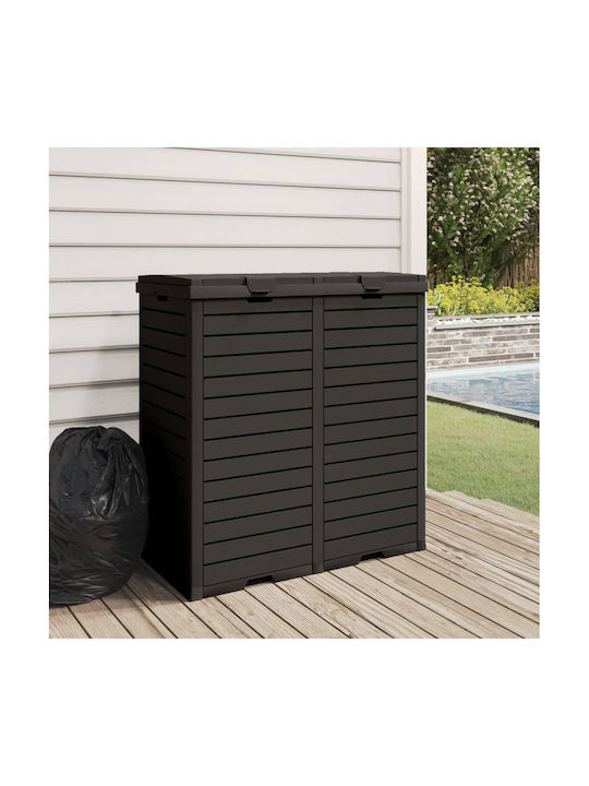 vidaXL Κάδος Απορριμμάτων Πλαστικός Μαύρος 78x41x86cm