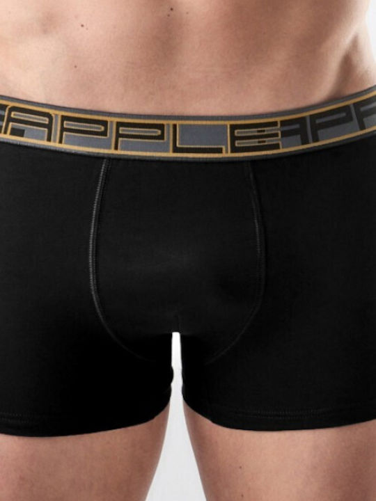 Apple Boxer Herren Boxershorts Black/Gold 1Packung